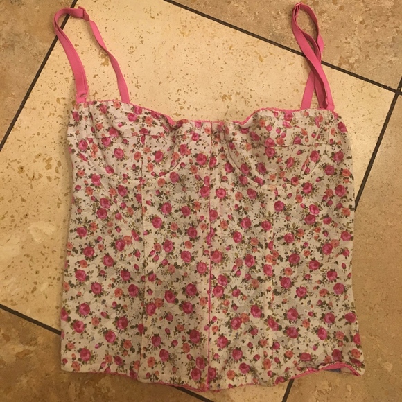 dolce and gabbana floral bustier top